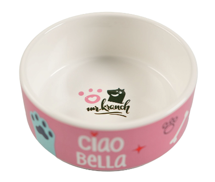 Купить mr.kranch Чао Белла миска керамическая для собак, розовая