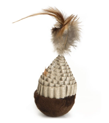 Купить beeztees Игрушка для кошек Шишка с перьями, гофрокартон