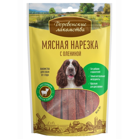 Купить Деревенские лакомства лакомство для собак Мясная нарезка с олениной 