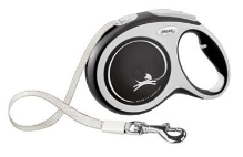 СКИДКА Flexi рулетка-ремень для собак, черная, New Comfort Tape black