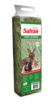 Купить Султан Сено для грызунов луговое с яблоком