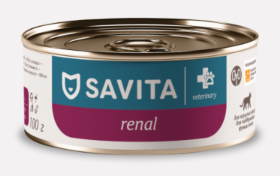 Купить savita vet renal консервы для взрослых кошек для поддержания функции почек