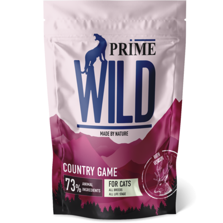 Купить prime wild grain free country game сухой корм для котят и кошек с уткой и олениной