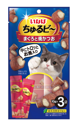 Купить inaba churu bee Лакомство для кошек Трубочки Тунец Магуро и Тунец Кацуо