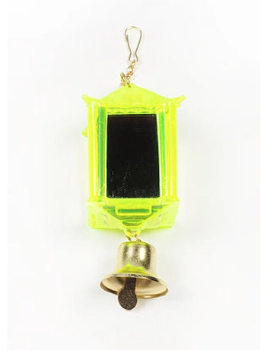 Купить beeztees Игрушка для птиц Зеркало с колокольчиком и фонариком желтое