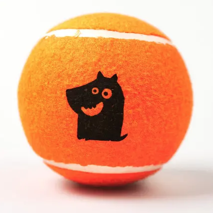 Купить mr.kranch игрушка для собак Теннисный мяч большой с пищалкой, оранжевый