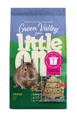 Little One Зеленая долина: Сухой корм из разнотравья для дегу + Колокольчик подарок