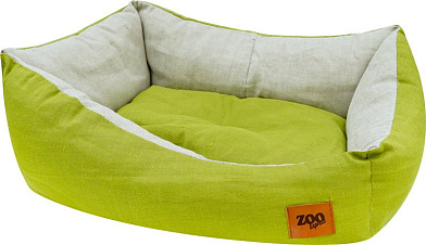 СКИДКИ ZOOexpress «Эколен» лежанка пухлик для собак и кошек косая, зеленая