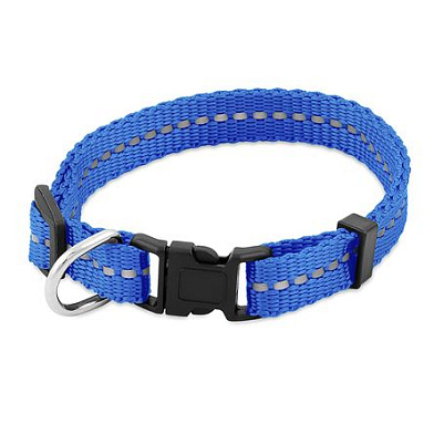 СКИДКА Saival Standart Лайт СВ ошейник светоотражающий для собак, синий
