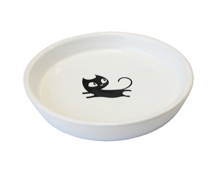 Купить №1 миска для кошек Черный кот цветная керамическая