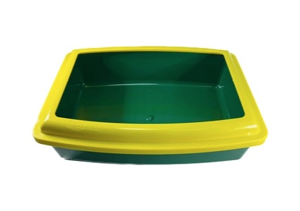 Купить ВАКА лоток для кошек с бортом зеленый