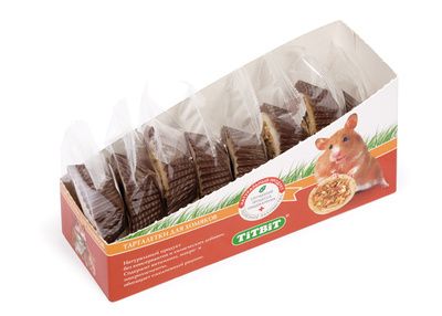 Купить titbit лакомство тарталетки с кабачком, фундуком для хомяков шоубокс