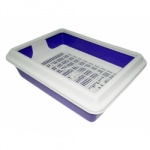 СКИДКА ZOOexpress туалет для кошек "мегакис" с сеткой и рамкой 