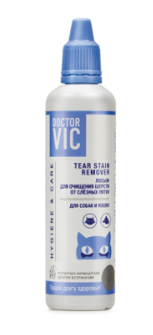 Купить doctor vic лосьон для очищения шерсти собак и кошек от слезных пятен 