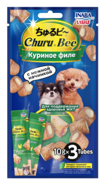Inaba Churu лакомство для собак запеченные трубочки с куриным филе для здоровья ЖКТ