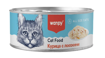 Купить wanpy cat Консервы для кошек "Курица с лососем"
