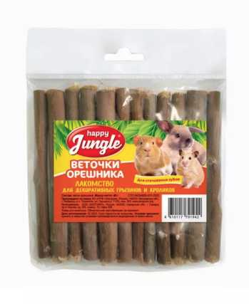 Купить happy jungle лакомство Веточки орешника для грызунов