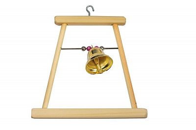 Купить homepet игрушка для попугая Качели деревянные с бусами и колокольчиком