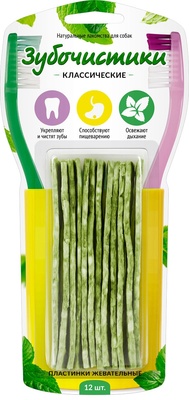 Купить Зубочистики лакомство для собак пластинки жевательные, 12шт
