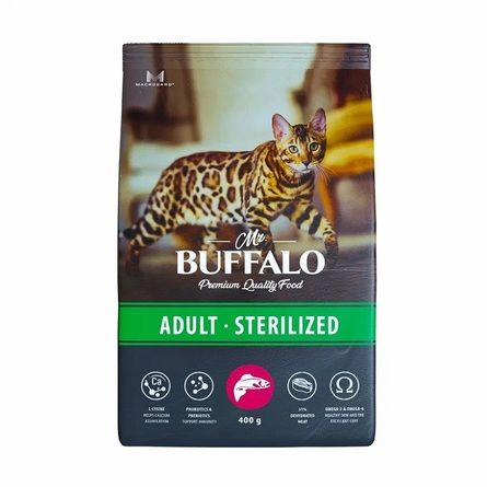 Купить mr.buffalo сухой корм для стерилизованных кошек, лосось