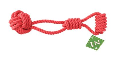 Купить №1 игрушка для собак Грейфер с узлом и ручкой, красный 