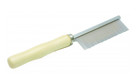 Купить Каскад Расческа для собак и кошек деревянная ручка частый зуб №4