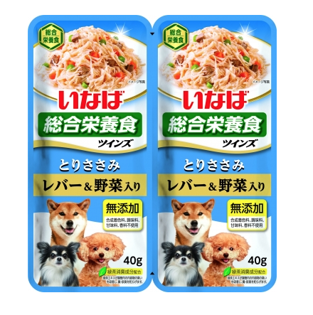 Купить inaba twins пауч для собак Куриное филе с овощами и печенью в желе