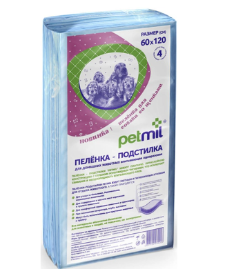 Купить petmil Пеленки одноразовые для собак и кошек впитывающие 