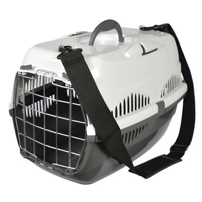 Купить yami-yami переноска для собак и кошек "Спутник-1" с наплечным ремнем, темно-серый/белый, до 9 кг