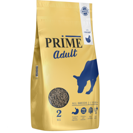 Купить prime adult сухой корм для взрослых собак всех пород с курицей