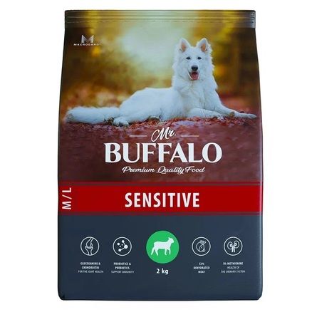 Купить mr.buffalo m/l sensitive сухой корм для взрослых собак средних и крупных пород, ягненок
