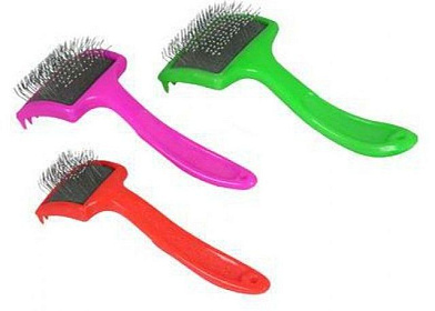 СКИДКА Зооник для собак и кошек пуходерка пластмассовая средняя с граблями