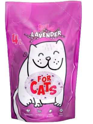 Купить for cats наполнитель для кошек силикагель Лаванда