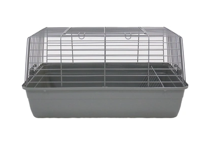 Купить №1 клетка для кроликов с кормушкой для сена серая