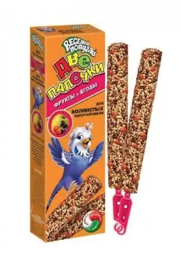 ЗООМИР Веселый попугай фрукты сухой корм для волнистых попугаев, палочки