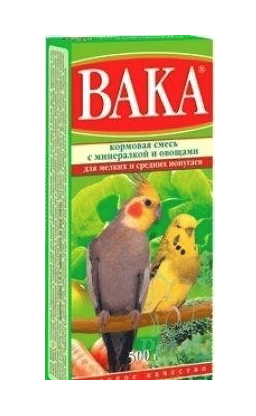 Купить ВАКА "ВК" сухой корм для попугаев с минералкой и овощами