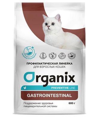 Купить organix preventive line gastrointestinal сухой корм для кошек "Поддержание здоровья пищеварительной системы"