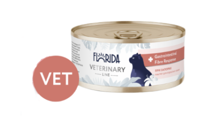 Купить florida vet gastrointestinal fibre response, консервы для взрослых кошек при запорах