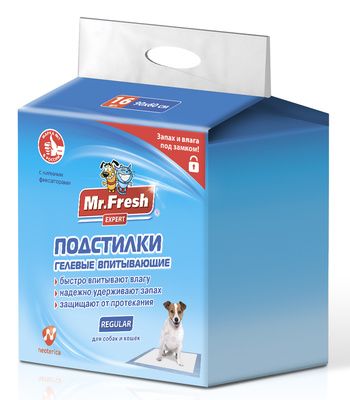 Купить mr.fresh expert regular подстилки-пеленки для ежедневного применения для кошек и собак
