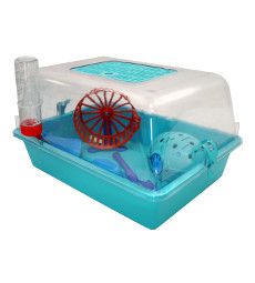 ZOOexpress террариум с пластиковой дверкой (с комплектацией) прозрачный большой