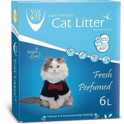 Купить van cat комкующийся наполнитель для кошек с ароматом весенней свежести "идеальные комочки", коробка