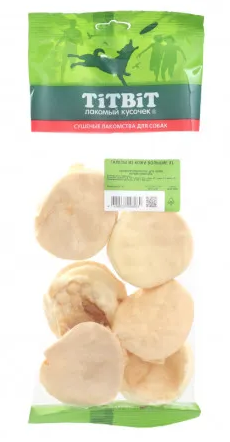 Купить titbit лакомство для собак галеты из кожи большие xl