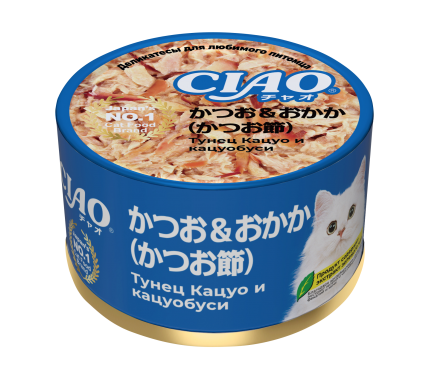 Купить inaba Консервы для кошек ciao can Тунец Кацуо и кацуобуси