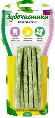 Купить Зубочистики лакомство для собак палочки жевательные, 10шт