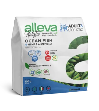 Купить alleva holistic cat adult ocean fish сухой корм для взрослых и стерилизованных кошек с океанической рыбой, коноплей и алое вера