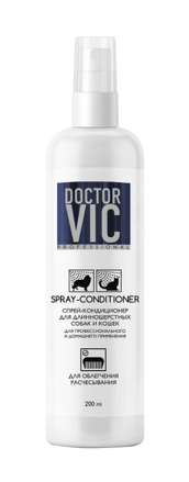 Купить doctor vic Спрей-кондиционер для кошек и собак длинношерстных пород для облегчения расчесывания