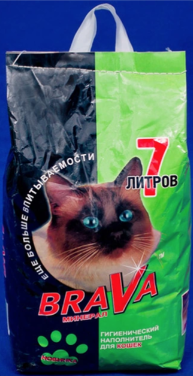 BRAVA Наполнитель впитывающий бентонитовый для кошек