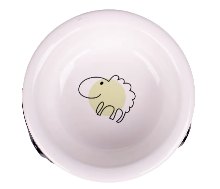 Купить mr.kranch Овечка миска керамическая на подставке для собак и кошек, белая