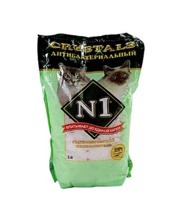 Купить n1 впитывающий силикагелевый для кошек crystals антибактериальный