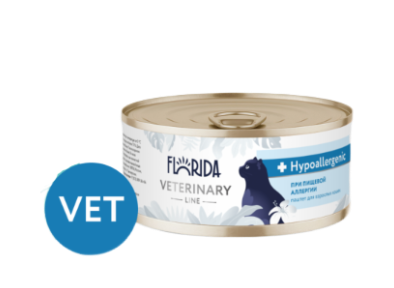 Купить florida vet hypoallergenic, консервы для взрослых кошек при пищевой аллергии